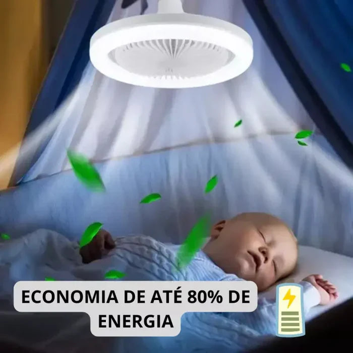 Lámpara Led Con Ventilador 2 en 1 | Control remoto incluido